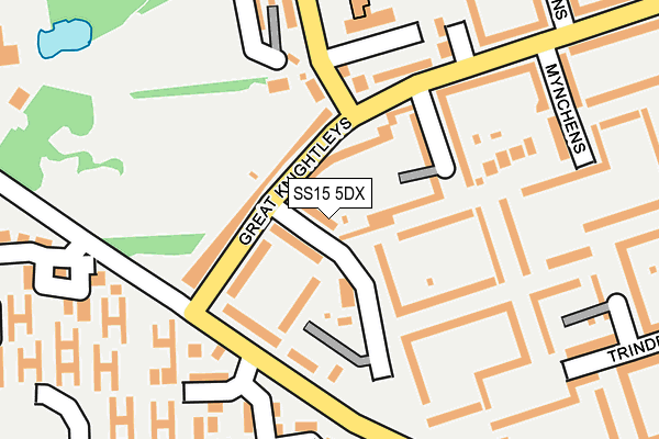 SS15 5DX map - OS OpenMap – Local (Ordnance Survey)