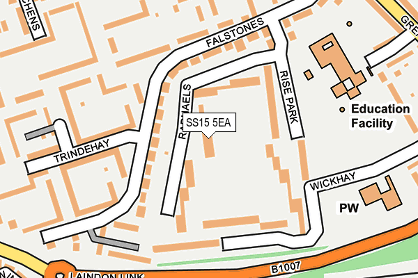 SS15 5EA map - OS OpenMap – Local (Ordnance Survey)