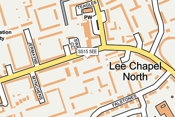 SS15 5EE map - OS OpenMap – Local (Ordnance Survey)