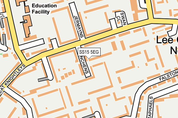 SS15 5EG map - OS OpenMap – Local (Ordnance Survey)