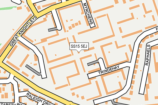 SS15 5EJ map - OS OpenMap – Local (Ordnance Survey)
