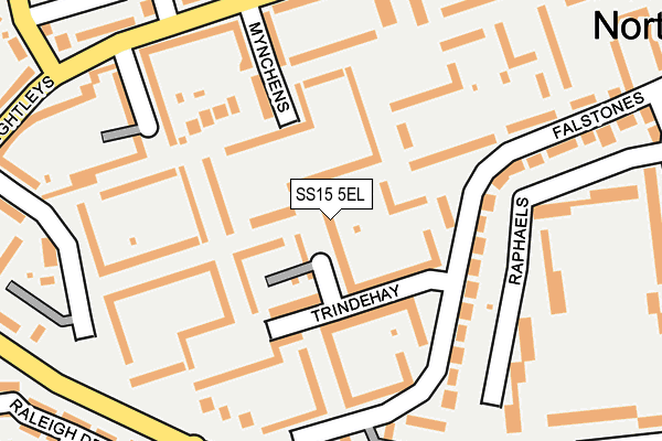 SS15 5EL map - OS OpenMap – Local (Ordnance Survey)