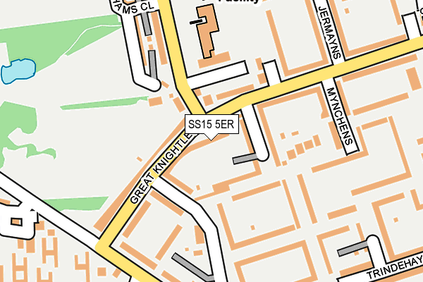 SS15 5ER map - OS OpenMap – Local (Ordnance Survey)