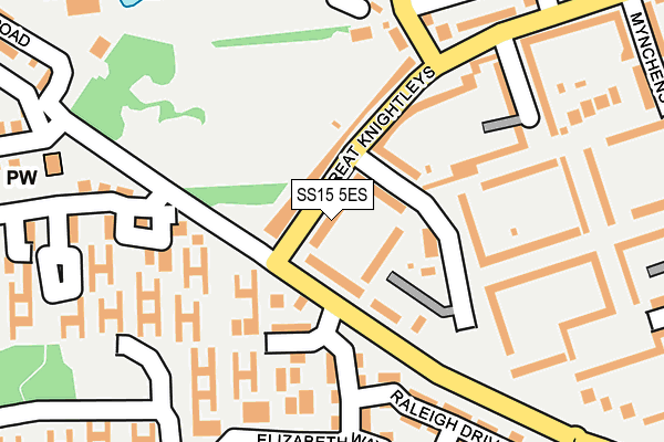 SS15 5ES map - OS OpenMap – Local (Ordnance Survey)
