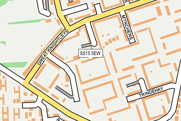 SS15 5EW map - OS OpenMap – Local (Ordnance Survey)