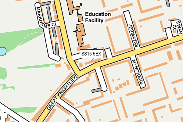 SS15 5EX map - OS OpenMap – Local (Ordnance Survey)