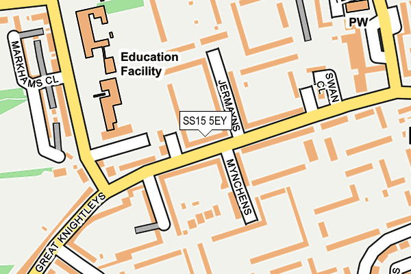 SS15 5EY map - OS OpenMap – Local (Ordnance Survey)