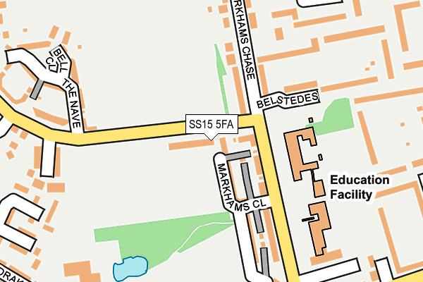 SS15 5FA map - OS OpenMap – Local (Ordnance Survey)