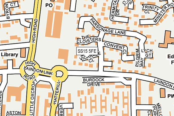 SS15 5FE map - OS OpenMap – Local (Ordnance Survey)