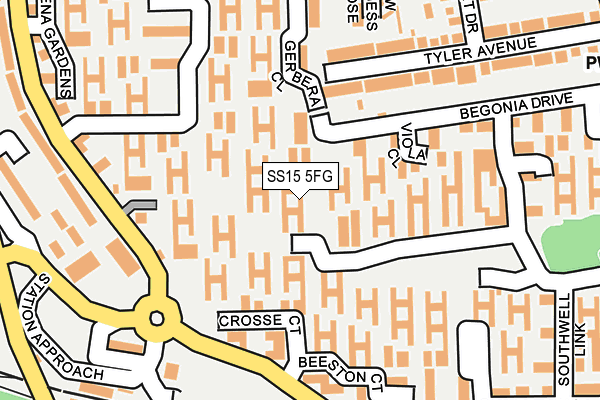SS15 5FG map - OS OpenMap – Local (Ordnance Survey)