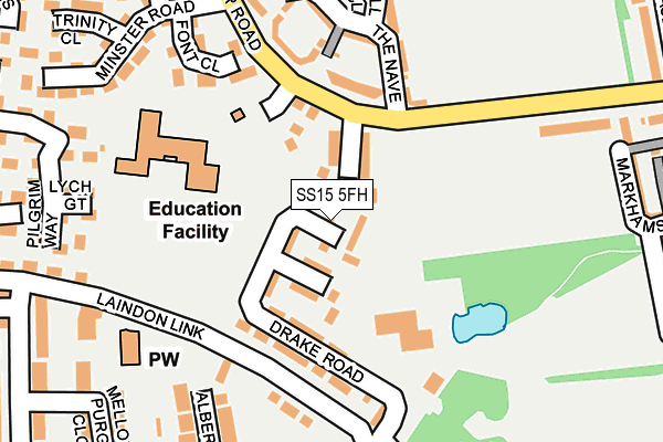 SS15 5FH map - OS OpenMap – Local (Ordnance Survey)