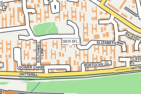 SS15 5FL map - OS OpenMap – Local (Ordnance Survey)