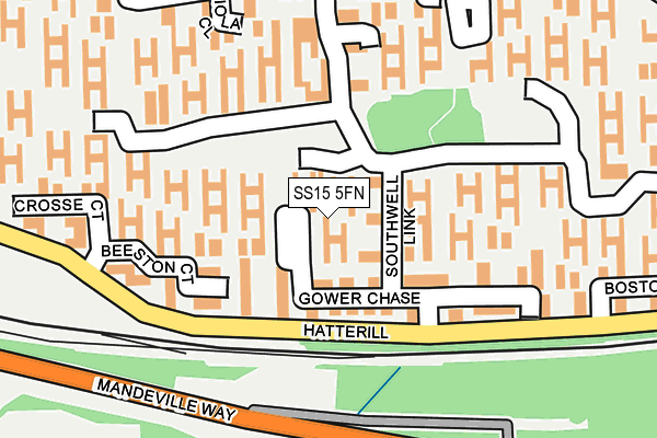 SS15 5FN map - OS OpenMap – Local (Ordnance Survey)