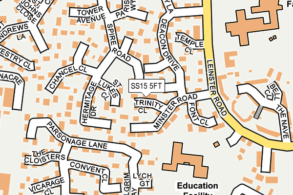 SS15 5FT map - OS OpenMap – Local (Ordnance Survey)