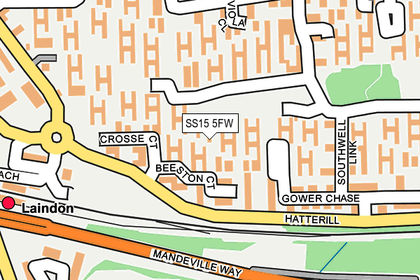 SS15 5FW map - OS OpenMap – Local (Ordnance Survey)