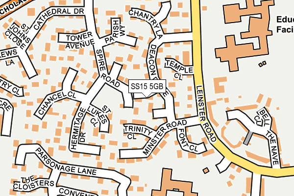SS15 5GB map - OS OpenMap – Local (Ordnance Survey)