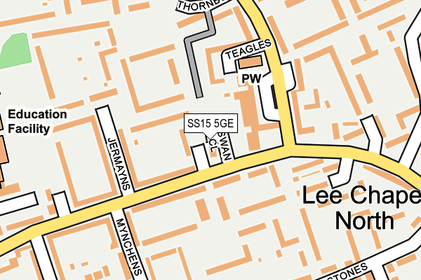 SS15 5GE map - OS OpenMap – Local (Ordnance Survey)