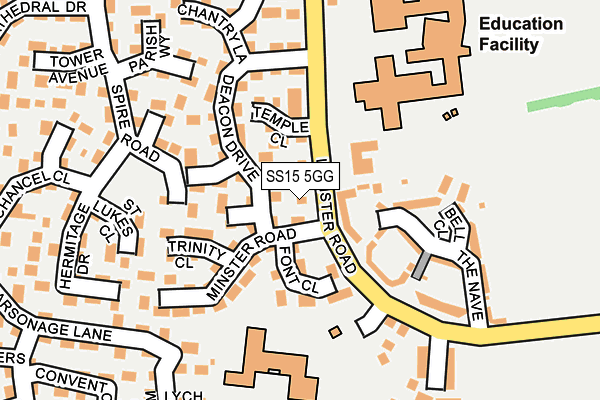 SS15 5GG map - OS OpenMap – Local (Ordnance Survey)