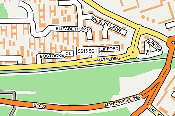 SS15 5GH map - OS OpenMap – Local (Ordnance Survey)