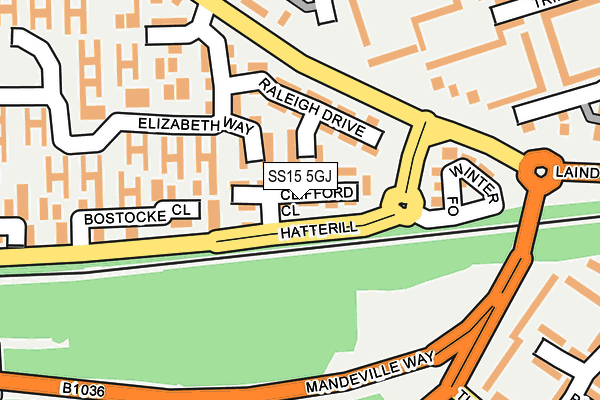 SS15 5GJ map - OS OpenMap – Local (Ordnance Survey)