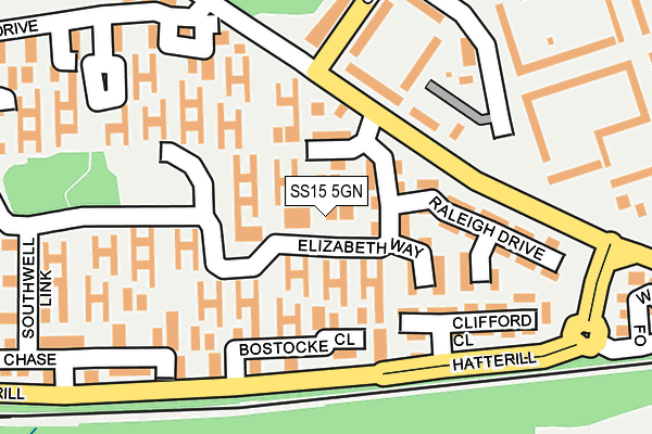 SS15 5GN map - OS OpenMap – Local (Ordnance Survey)