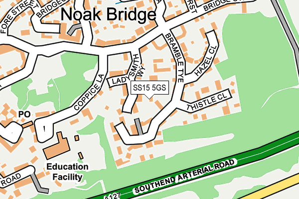 SS15 5GS map - OS OpenMap – Local (Ordnance Survey)