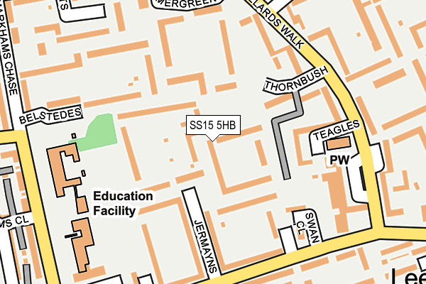 SS15 5HB map - OS OpenMap – Local (Ordnance Survey)