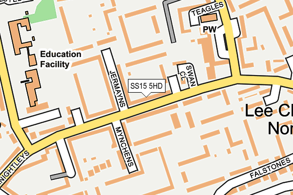 SS15 5HD map - OS OpenMap – Local (Ordnance Survey)