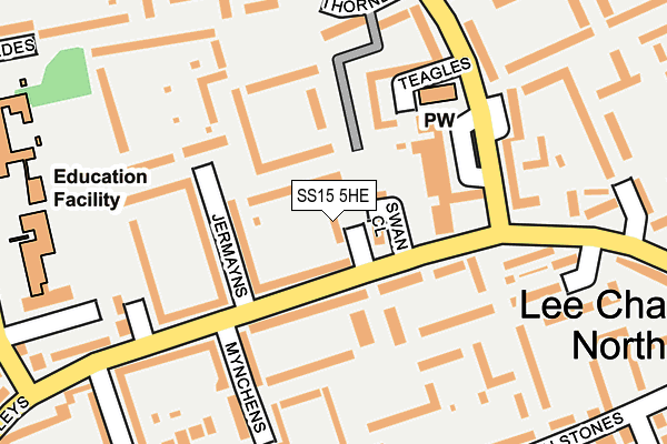 SS15 5HE map - OS OpenMap – Local (Ordnance Survey)