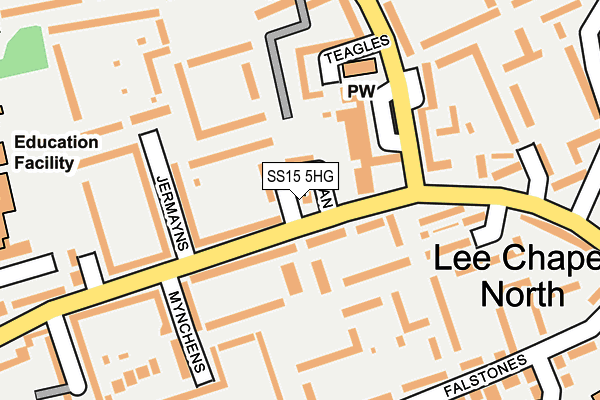 SS15 5HG map - OS OpenMap – Local (Ordnance Survey)