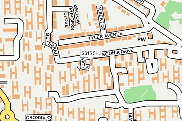 SS15 5HJ map - OS OpenMap – Local (Ordnance Survey)
