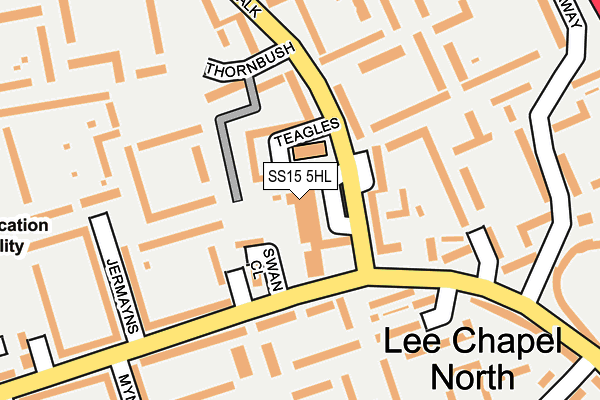 SS15 5HL map - OS OpenMap – Local (Ordnance Survey)