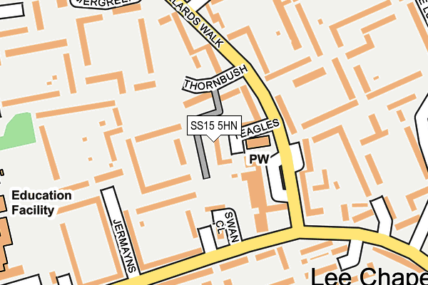 SS15 5HN map - OS OpenMap – Local (Ordnance Survey)