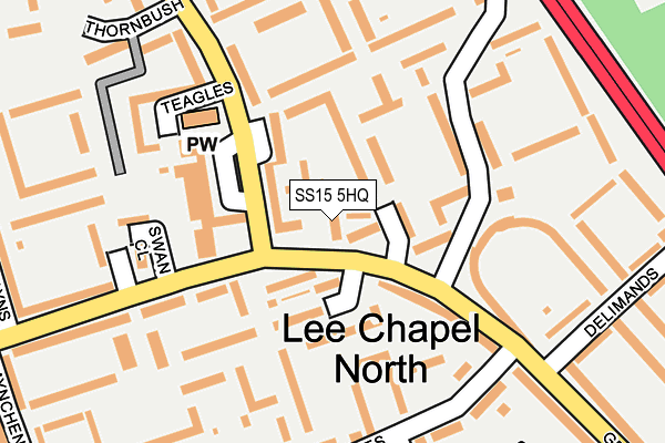 SS15 5HQ map - OS OpenMap – Local (Ordnance Survey)
