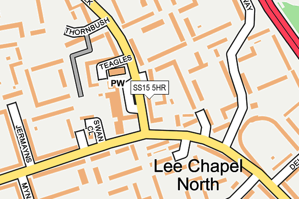 SS15 5HR map - OS OpenMap – Local (Ordnance Survey)
