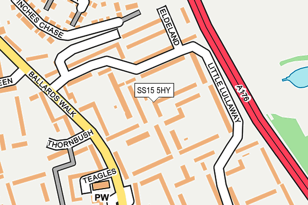 SS15 5HY map - OS OpenMap – Local (Ordnance Survey)