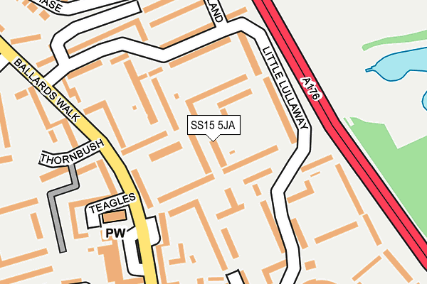 SS15 5JA map - OS OpenMap – Local (Ordnance Survey)