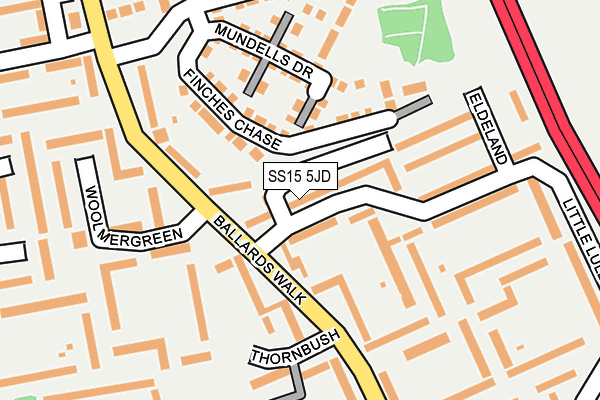 SS15 5JD map - OS OpenMap – Local (Ordnance Survey)