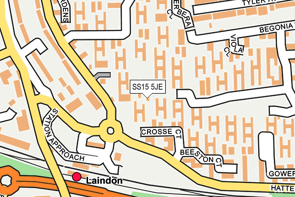 SS15 5JE map - OS OpenMap – Local (Ordnance Survey)