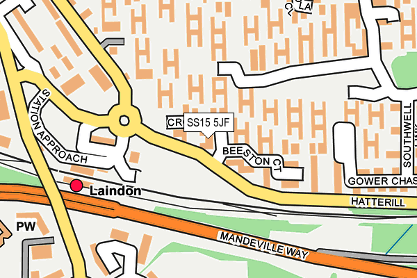SS15 5JF map - OS OpenMap – Local (Ordnance Survey)