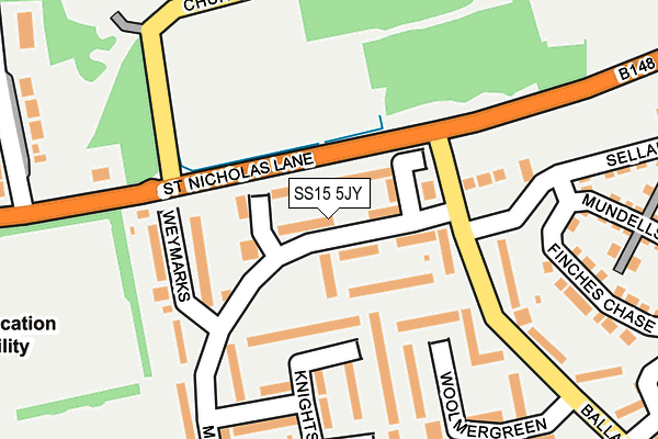 SS15 5JY map - OS OpenMap – Local (Ordnance Survey)