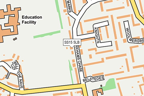 SS15 5LB map - OS OpenMap – Local (Ordnance Survey)
