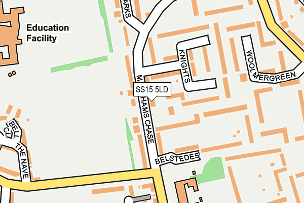 SS15 5LD map - OS OpenMap – Local (Ordnance Survey)