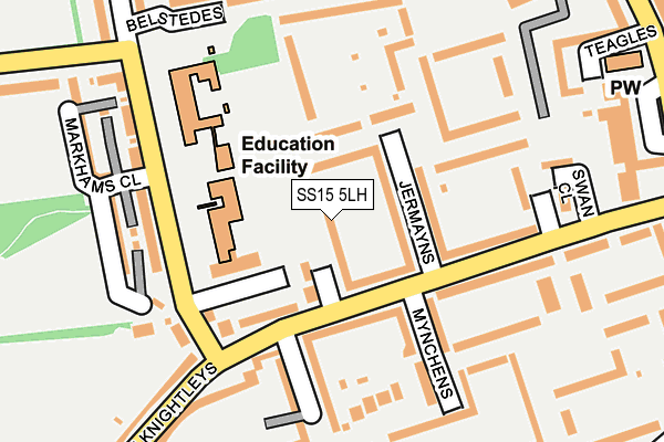 SS15 5LH map - OS OpenMap – Local (Ordnance Survey)