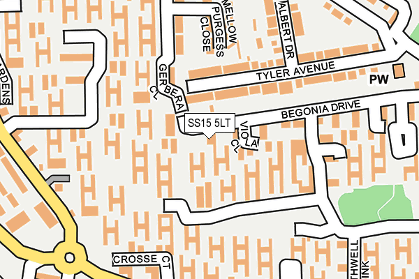 SS15 5LT map - OS OpenMap – Local (Ordnance Survey)