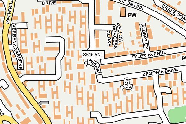 SS15 5NL map - OS OpenMap – Local (Ordnance Survey)