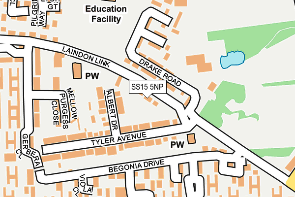 SS15 5NP map - OS OpenMap – Local (Ordnance Survey)