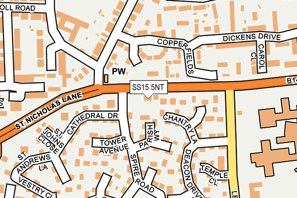 SS15 5NT map - OS OpenMap – Local (Ordnance Survey)