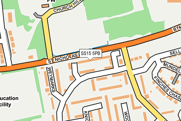SS15 5PB map - OS OpenMap – Local (Ordnance Survey)