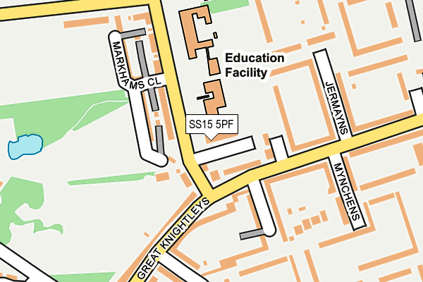 SS15 5PF map - OS OpenMap – Local (Ordnance Survey)